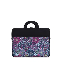 THE CLOWNFISH Black & Blue Printed Laptop Sleeve-image-5