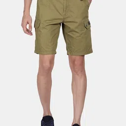 t-base Men Olive Green Cargo Shorts-image-77