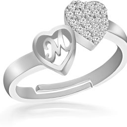 Copper, Silver, Stone, Brass Cubic Zirconia, Diamond Silver Plated Ring-image-73