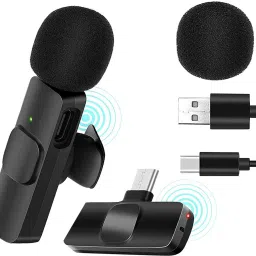 2.4 GHz K8 Wireless Microphone, Plug Play Digital Mini Portable Recording Wireless Microphone-6