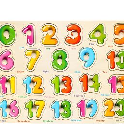 Creative 1 To 20 Wooden Number Numerical Puzzles Counting Board for Toddlers-5