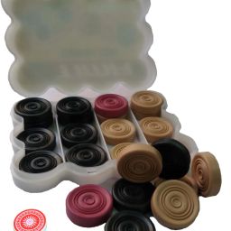 Carrom Coin Set Plastic (24 Pcs Carom Coins + 1 Striker) Carrom Pawns-image-2