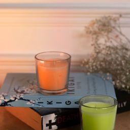 Dhrohar Oriental Elegance Green & Orange-Colored 2 Pcs Tuberose & Blossom Votive Candles-19