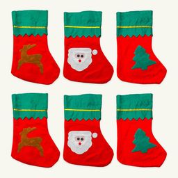 Special You Red & Green 6 Pieces Textured Christmas Decors-24