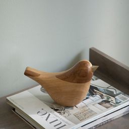 ellementry Brown Dovy Oak Wood Decorative Bird Figurine-image-8