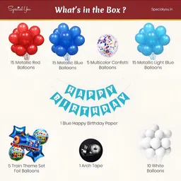 Special You Blue 63 Pcs Happy Birthday Festive Decor-29