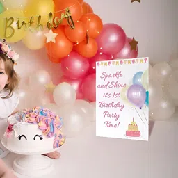 Special You 65-Pcs Peach-colored,Yellow & White Foil Balloons Birthday Decors-9