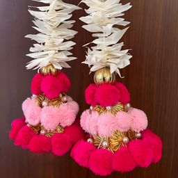 PLAYFUL STITCHES 2- Pcs White & Red Door Hangings Festive Decor-image-27