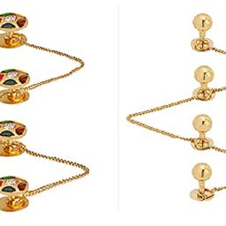 tripin Brass Kurta Buttons Combo with Multi Color and Golden Ball with Chain (Multi Color + Golden Ball) image 1