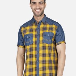 Kuons Avenue Men Checked Cotton Smart Slim Fit Casual Shirt-image-72