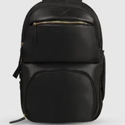 HRX by Hrithik Roshan Black Unisex Reflective Strip Backpack with Daisy Chains-5