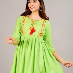 NEW4U Embroidered Tie-Up Neck Top-image-6