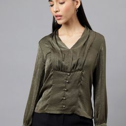 Latin Quarters V-Neck Bell Sleeves Top-image-55