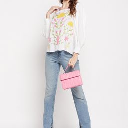 Ruhaans Floral Print Flared Sleeve Top-picture-50