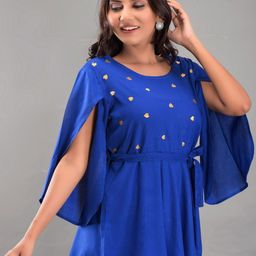 SHOOLIN Embroidered Flared Sleeve Top-image-74