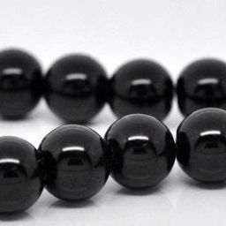 BLACK 8MM QTY-300 PCS Beads-20