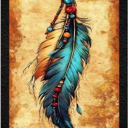 Wall Profile "Vibrant Abstract & Folk Wall Decor" 3D Painting 11 inch x 14 inch Painting-image-5