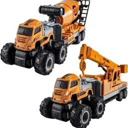 pack of 2 Construction Vehicle Toy Trucks Simulation Excavator Dump Trucks-21