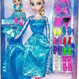 Frozen Modern Fashion Doll Set with Accessories playset Dolls for Girls (Height 28cm) Big Size for Girls 3 to 10 Years-image-35