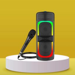 Clairbell Bluetooth (PORTABLE PARTY SPEAKER) With Karaoke Mic & RGB Lights, Bass SoundH434 40 W Bluetooth Party Speaker-image-36