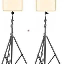 Wheelz & Mountz LED Professional Photography Video Soft Light (LED Light With Tripod Pack Of 2) 3400 lx Camera LED Light-10