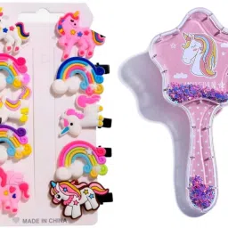 Unicorn Star Comb & Unicorn Clips (10 pcs) combo-18