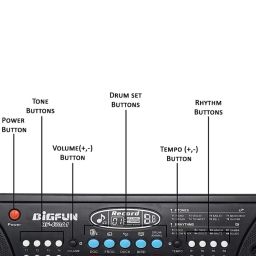 gam collection Battery Operated/Mobile Charger Power Option 37 Keys Piano Keyboard with Recording and Mic Toy for Kids Analog Portable Keyboard image 3