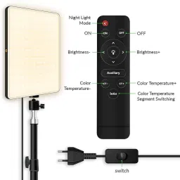 TechBlaze 11" LED Camera Light with 7FT Tripod & Remote Control for Live Streaming Flash image 2