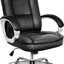 oakcraft Luxury HIGH Back with Steel Base and 3 Year manufacturer Warranty on the Product Leatherette Office Executive Chair-picture-20