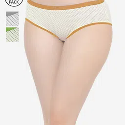 GROVERSONS Paris Beauty Women Pack Of 3 Assorted Cotton Bikini Briefs R-1408-30