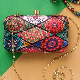 Swisni Printed Box Clutch-picture-4