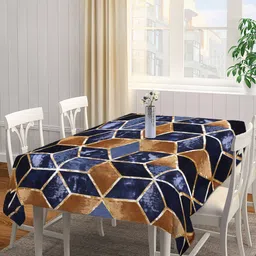 Arrabi Brown 8 Seater Geometric Print Table Cover-23