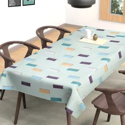Arrabi Green Geometric Printed 8-Seater Table Cover-20