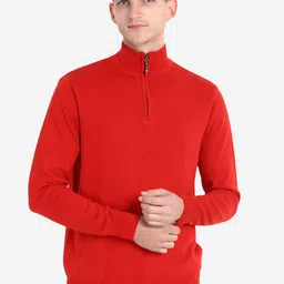 INVICTUS Long Sleeves Mock Collar Pure Cotton Pullover-image-9