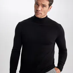 DeFacto Turtle Neck Acrylic Pullover Sweaters-image-9