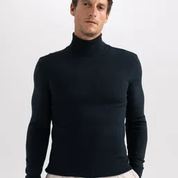 DeFacto Turtle Neck Acrylic Pullover Sweaters-image-52