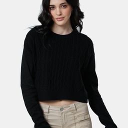 The Souled Store Women Acrylic Cable Knit Sweater-image-35