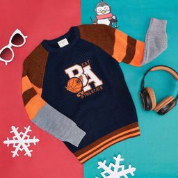 Pantaloons Junior Boys Typography Printed Acrylic Pullover-image-47