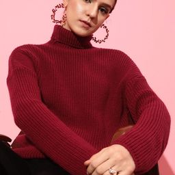 STREET 9 Women Acrylic Ribbed Pullover-image-67