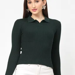 Kalt Women Ribbed Pullover-image-47