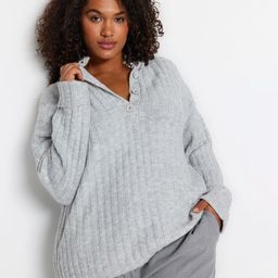 Trendyol Ribbed Mock Collar Acrylic Pullover-30