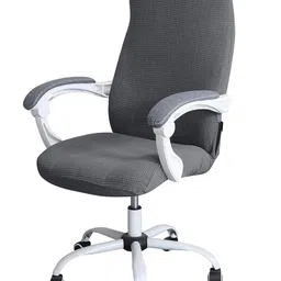 HOKIPO Grey Water-Resistant Stretchable Chair Cover-image-17