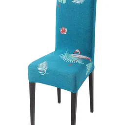 HOKIPO Blue Printed Stretchable Chair Cover-image-72
