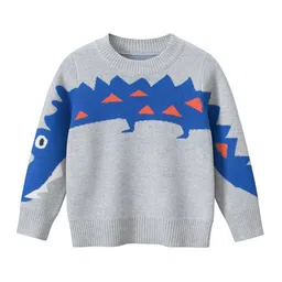 StyleCast Boys Grey Graphic Printed Pullover Cotton Sweater-15