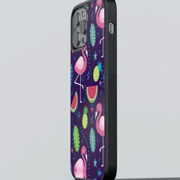 macmerise Flamingo Printed iPhone 12 Pro Max Phone Bumper Case Cover-picture-4