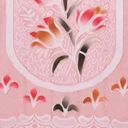 BIGGER FISH Pink and White 6 Pieces Self Design Sofa Covers-5