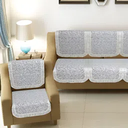 BIGGER FISH Grey 10 Pieces 5 Seater Sofa Covers-image-50