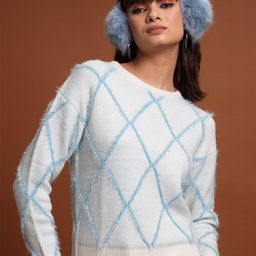 Tokyo Talkies Geometric Self Designed Acrylic Pullover-image-29