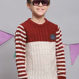 Monte Carlo Boys Colourblocked Acrylic Pullover-image-82