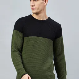 Club York Colourblocked Acrylic Pullover Sweaters-image-100